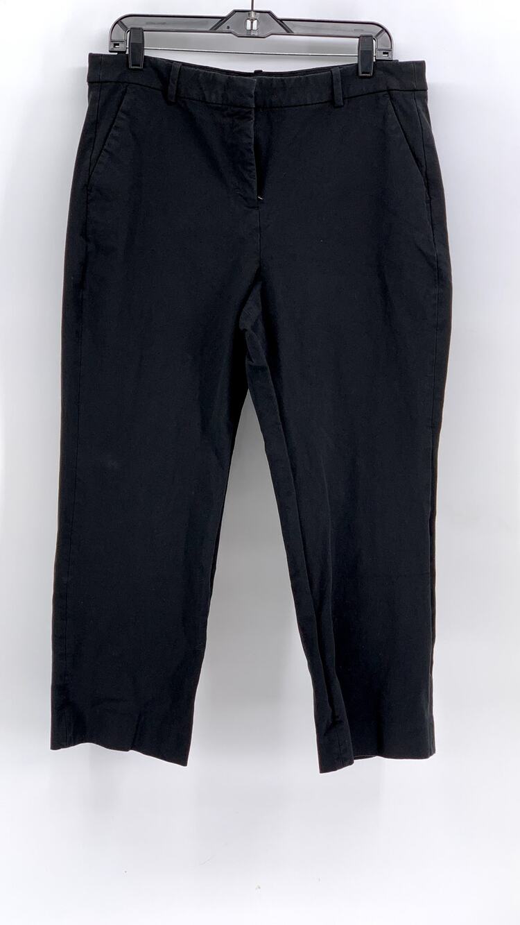 J.CREW Women's Black Solid Straight-Leg Kallie Ankle Pant SZ 14